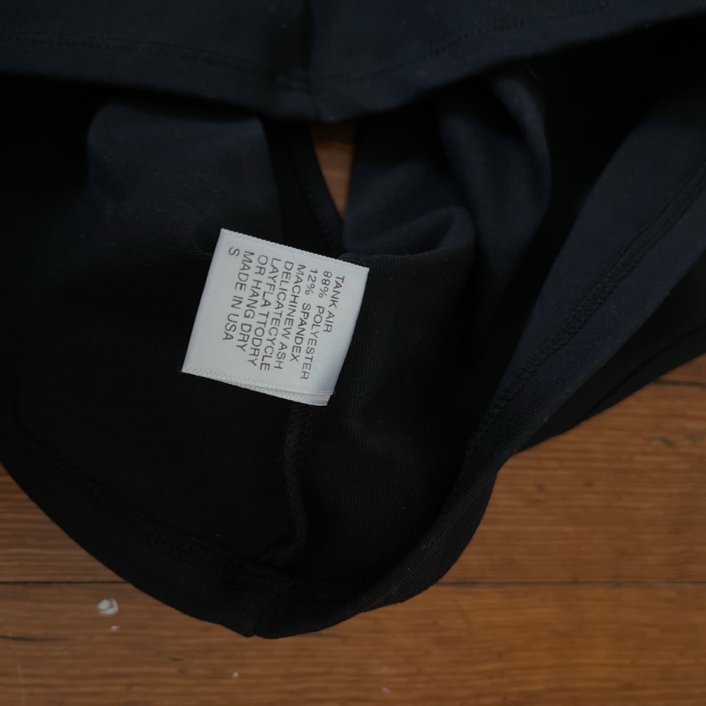 Tank Air Dip Halter Top in Black Basics Everyday Staple Simple Capsule Wardrobe - Picture 8 of 9